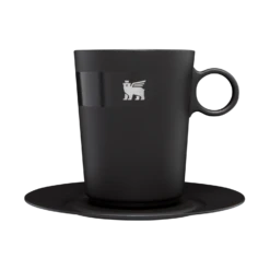 Stanley The DayBreak Café Latte Cup & Stillness Saucer | 10.6 OZ -Drinkware Shop B2B Web PNG Cafe Latte Cup Stillness Saucer 10 6OZ Matte Black Front afc04c57 41d3 4bab b75d cd0d6c8b6fc1