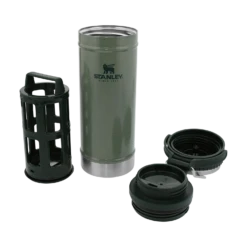 Stanley Classic Travel Mug French Press | 16 OZ -Drinkware Shop B2B Web PNG ClassicTravelMugFrenchPress16ozHammertoneGreen 2