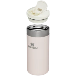 Stanley The AeroLight™ Transit Bottle | 12 OZ -Drinkware Shop B2B Web PNG The AeroLight Transit Bottle 12oz 0 35L Rose Quartz Glimmer Hero Exploded 0dc258cf 2fd8 423b 9980 d0e4a7679308