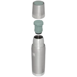 Stanley Forge Thermal Bottle | 25OZ -Drinkware Shop B2B Web PNG The Forge Thermal Bottle 25OZ Stainless Steel Shale Hero Exploded