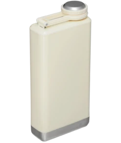 Stanley Adventure Pre-Party Flask | 8 OZ -Drinkware Shop B2B Web PNG The Pre Party Flask 8OZ Cream Gloss Hero Back