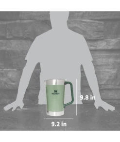 Stanley Classic Stay Chill Beer Pitcher Set -Drinkware Shop B2B Web PNG The Stay Chill Classic Pitcher Set 64oz Hammertone Green PT04