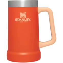 Stanley Adventure Big Grip Beer Stein | 24 OZ -Drinkware Shop B2B Web PNG The Stay Chill Stein 24OZ Tigerlily Front