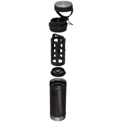 Stanley Classic Travel Mug French Press | 16 OZ -Drinkware Shop B2B Web PNG The Travel Mug French Press 16OZ Charcoal Glow Hero Exploded d84d3a48 951b 4b8a 958a 4ce4aef90b5c