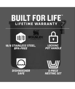 Stanley Adventure Stainless Steel Cookset For Two | 1.1 QT -Drinkware Shop B2B Web PNG TheCookSetForTwo1.1QTSS PT01