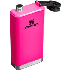 Stanley The Neon Adventure Pre-Party Flask | 8 OZ -Drinkware Shop B2B Web PNG ThePre PartyFlask8OZ ElectricPink HeroOpen
