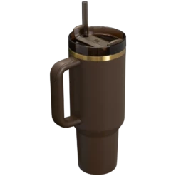 Drinkware Shop -Drinkware Shop B2B Web PNG TheQuencherH2.OFlowStateTumbler40OZ ChocolateGold HeroBack