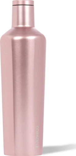 Corkcicle Premium Canteen Bottle - 25 Oz|-|Bouteille Premium Canteen - 25 Onces -Drinkware Shop CRK 2025P 7ERose 20Metallic 7ESide