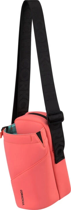 Corkcicle Insulated Packable Bottle Sling|-|Porte-bouteille Isolé à Harnais -Drinkware Shop CRK 92SW22 7E 7EDetail1 20Coral 20Neoprene
