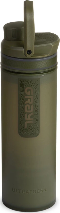 Grayl 16.9oz UltraPress® Purifier Bottle|-|Bouteille Purificateur UltraPress® De 16,9 Oz -Drinkware Shop GRY 500 7E 7EDetail1 20Olive 20Drab