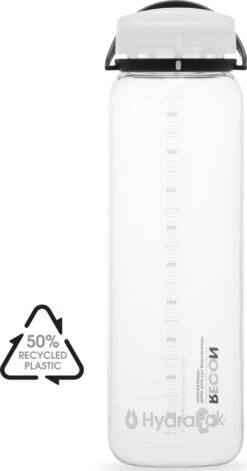 Hydrapak Recon 1L Water Bottle|-|Bouteille D'eau Recon 1L -Drinkware Shop HPK BR02 7EClear 20 20Black 20 20White