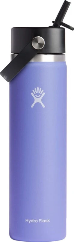 Hydro Flask Wide Mouth Water Bottle With Flex Straw Cap 24 Oz|-|Bouteille D'eau à Large Ouverture Avec Bouchon De Paille Flex 24 Onces -Drinkware Shop HYD W24BFS 7ELupine