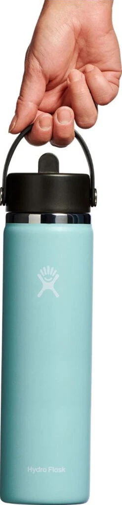 Hydro Flask Wide Mouth Water Bottle With Flex Straw Cap 24 Oz|-|Bouteille D'eau à Large Ouverture Avec Bouchon De Paille Flex 24 Onces -Drinkware Shop HYD W24BFS 7E 7EFront 20Dew