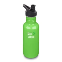 Klean Kanteen Classic Stainless Steel Bottle With Sport Cap - 18 Oz|-|Bouteille Classic En Acier Inoxydable Avec Couvercle Sport - 18 Onces -Drinkware Shop KKN 1003075 7ESpring 20Green