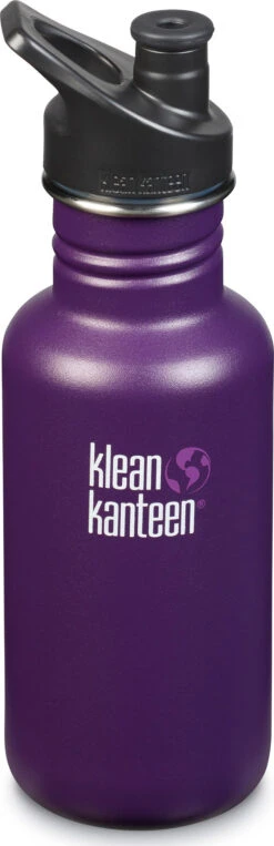 Klean Kanteen Classic Stainless Steel Bottle With Sport Cap - 18 Oz|-|Bouteille Classic En Acier Inoxydable Avec Couvercle Sport - 18 Onces -Drinkware Shop KKN 1003075 7EWinter 20Plum
