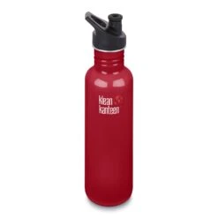 Klean Kanteen Classic Stainless Steel Bottle With Sport Cap - 27 Oz|-|Bouteille Classic En Acier Inoxydable Avec Couvercle Sport - 27 Onces -Drinkware Shop KKN 1003084 7EMineral 20Red