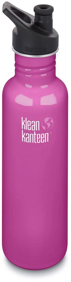 Klean Kanteen Classic Stainless Steel Bottle With Sport Cap - 27 Oz|-|Bouteille Classic En Acier Inoxydable Avec Couvercle Sport - 27 Onces -Drinkware Shop KKN 1003084 7EWild 20Orchid