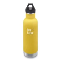 Klean Kanteen Classic Stainless Steel Bottle With Loop Cap - 20 Oz|-|Bouteille Classic En Acier Inoxydable Avec Couvercle Loop - 20 Onces -Drinkware Shop KKN 1003101 7ELemon 20Curry