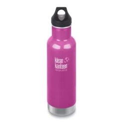 Klean Kanteen Classic Stainless Steel Bottle With Loop Cap - 20 Oz|-|Bouteille Classic En Acier Inoxydable Avec Couvercle Loop - 20 Onces -Drinkware Shop KKN 1003101 7EWild 20Orchid