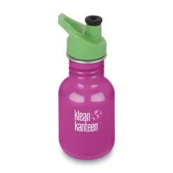 Klean Kanteen 12oz Kid Classic Stainless Steel Bottle With Sport Cap|-|Bouteille Kid Classic En Acier Inoxydable 12 Onces Avec Couvercle Sport -Drinkware Shop KKN 1003160 7EWild 20Orchid