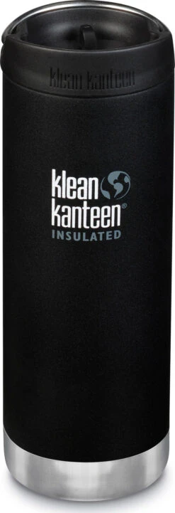 Klean Kanteen TKWide Insulated Bottle With Coffee Cap - 16 Oz|-|Bouteille Isolée TKWide Avec Bouchon De Café - 16 Onces -Drinkware Shop KKN 1005675 7EShale 20Black