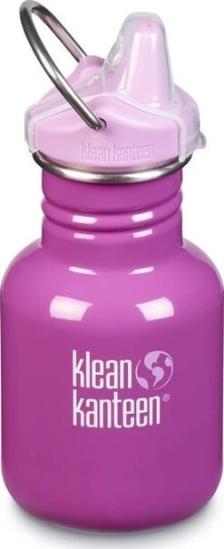 Klean Kanteen Classic Sippy Stainless Steel Bottle With Kid Sippy Cap - 12 Oz - Kids|-|Bouteille En Acier Inoxydable Classic Avec Bouchon Sippy - 12 Onces - Enfant