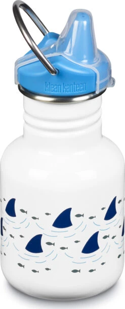 Klean Kanteen Classic Sippy Stainless Steel Bottle With Kid Sippy Cap - 12 Oz - Kids|-|Bouteille En Acier Inoxydable Classic Avec Bouchon Sippy - 12 Onces - Enfant -Drinkware Shop KKN 1005697 7ESharks