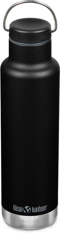 Klean Kanteen Classic Insulated Bottle With Loop Cap - 20 Oz|-|Bouteille Isolée Classic Avec Bouchon Loop - 20 Onces -Drinkware Shop KKN 1008457 7EBlack