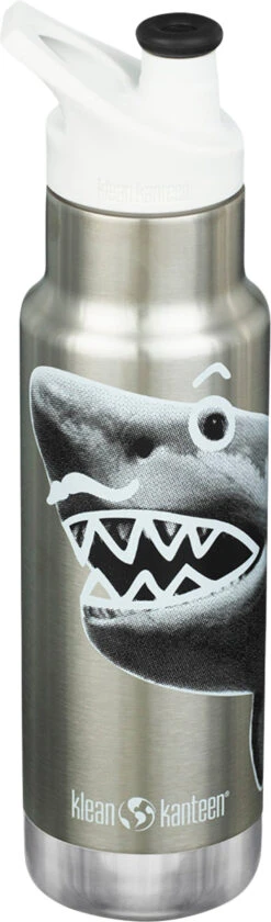Klean Kanteen Insulated Kid Classic Narrow Bottle With Kid Sport Cap - 12 Oz - Kids|-|Bouteille Isolée étroite Kid Classic Avec Bouchon Sport Anti-débordement - 12 Onces - Enfant -Drinkware Shop KKN 1008785 7EMr 20Shark