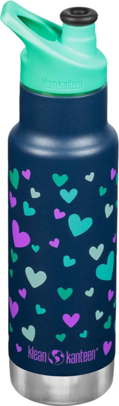 Klean Kanteen Insulated Kid Classic Narrow Bottle With Kid Sport Cap - 12 Oz - Kids|-|Bouteille Isolée étroite Kid Classic Avec Bouchon Sport Anti-débordement - 12 Onces - Enfant -Drinkware Shop KKN 1008785 7ENavy 20Hearts c27f95ad cc33 408f 8b94 948c01e17ea1
