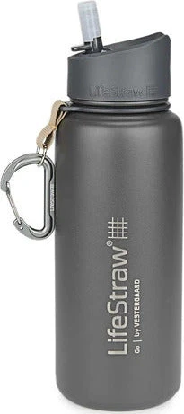 Lifestraw Go Filtration Bottle - Stainless Steel|-|Bouteille Filtrante Go - Acier Inoxydable
