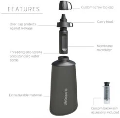 Lifestraw Peak Series Collapsible Squeeze Water Bottle Filter System - 1L|-|Système De Filtre à Bouteille D'eau Pliable Peak Series - 1L 5 Lifestraw Peak Series Collapsible Squeeze Water Bottle Filter System - 1L|-|Système De Filtre à Bouteille D'eau Pliable Peak Series - 1L -Drinkware Shop LSW LSPSFX1 7E 7EDetail 20Anthracite cbeb01d8 0c06 43b5 8686 097a835a9331