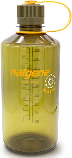 Nalgene Narrow Mouth Sustainable Bottle 32oz|-|Bouteille à Petit Goulot Durable 32oz -Drinkware Shop NLG 20201032 7EOlive