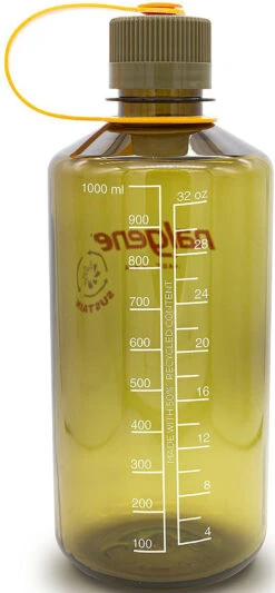 Nalgene Narrow Mouth Sustainable Bottle 32oz|-|Bouteille à Petit Goulot Durable 32oz -Drinkware Shop NLG 20201032 7E 7EBack 20Olive