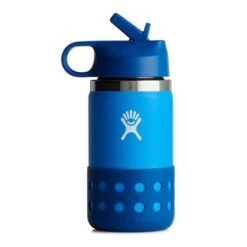 Hydro Flask Wide Straw Lid Thermos Bottle 355 Ml Dark Blue Kids