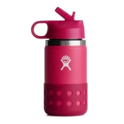 Hydro Flask Wide Straw Lid 355 Ml Thermos Bottle Deep Pink Infant