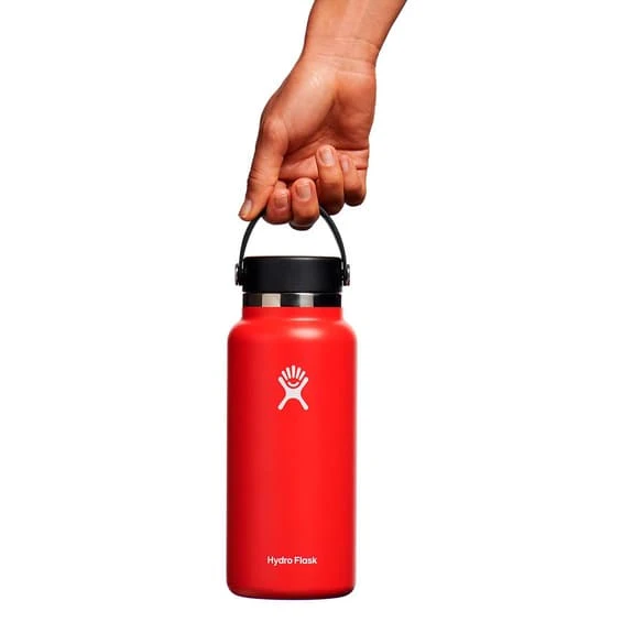 Hydro Flask Wide Flex Cap 946 Ml Thermos Bottle Tomato Red 3 Hydro Flask Wide Flex Cap 946 Ml Thermos Bottle Tomato Red - Image 3