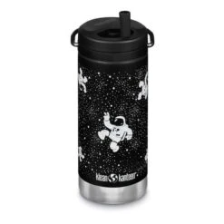 Klean Kanteen Insulated TKWide Twist Cap 350 Ml Thermos Bottle Black White -Drinkware Shop kle 1009469 003