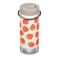 Klean Kanteen Insulated TKWide Twist Cap 350 Ml Thermos Bottle White Red